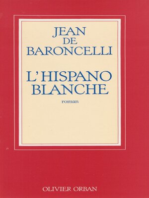 cover image of L'Hispano blanche